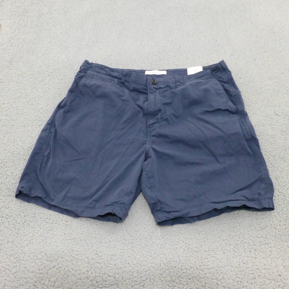 Billy Reid Shorts Mens 36 Navy Blue Standard Cut Chino Made in Portugal Preppy